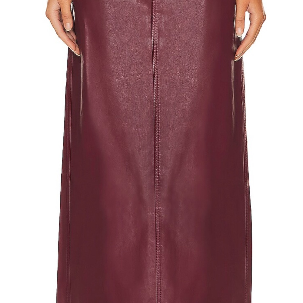 Free People  -  We The Free City Slicker Leather Maxi Skirt